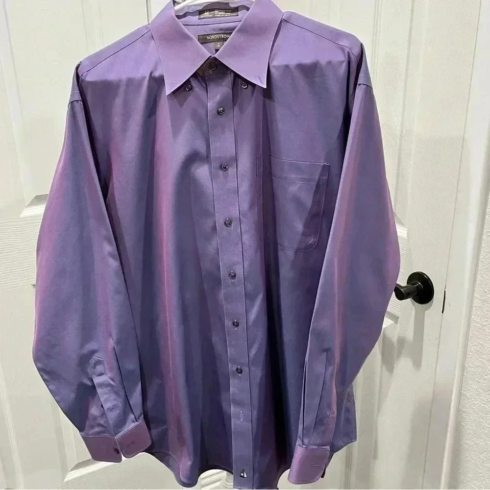Nordstrom NWOT wrinkle free cotton organic cotton blend button down dress shirt